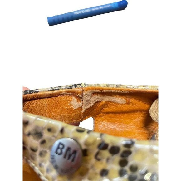 Bernie Mev Snake Print Patent Leather Sandals 39 US 7 - Picture 8 of 8